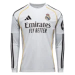 Real Madrid Home Shirt 2025/26 Kids Long Sleeves
